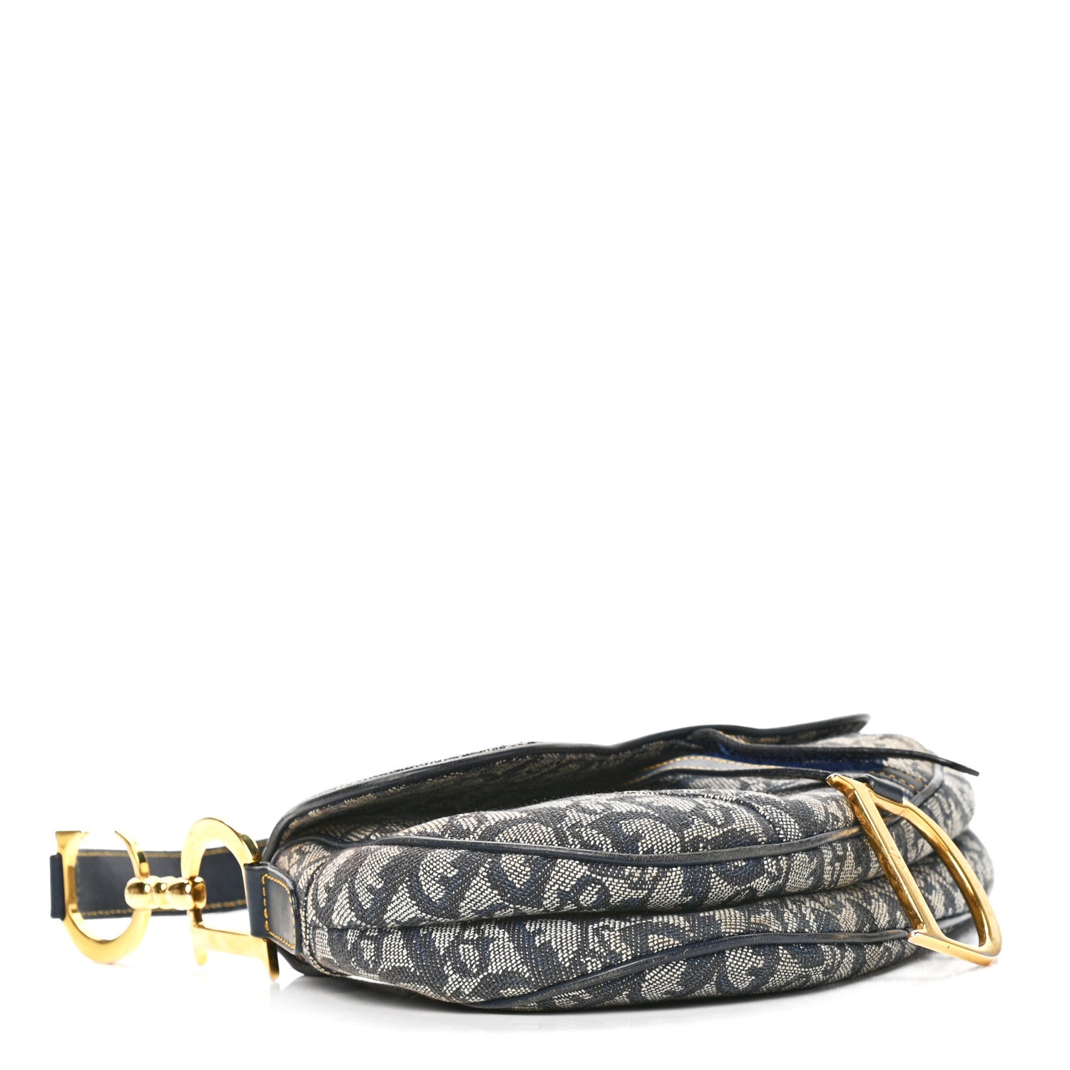 Christian Dior Monogram Saddle Bag Blue 3 of 4