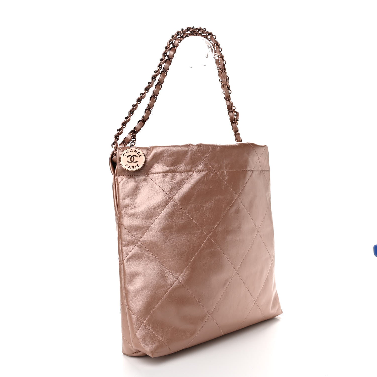 Chanel Metallic Calfskin Quilted Small Chanel 22 Pink 4 of 10