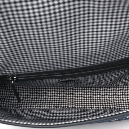 Fendi Wool Vitello King Houndstooth FF Embroidered Baguette Grigio Anthracite 4 of 7
