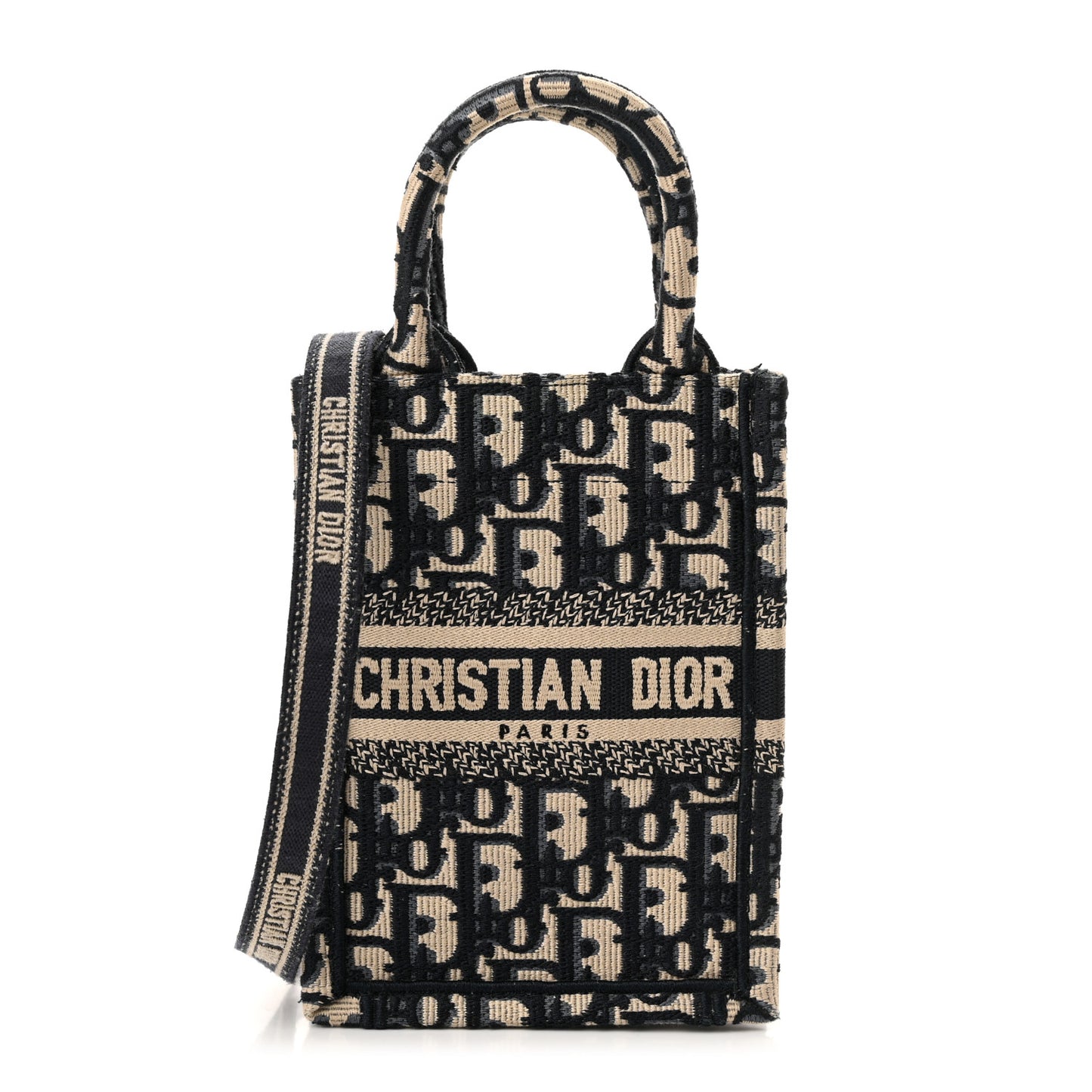 Oblique Mini Book Tote Phone Bag Blue