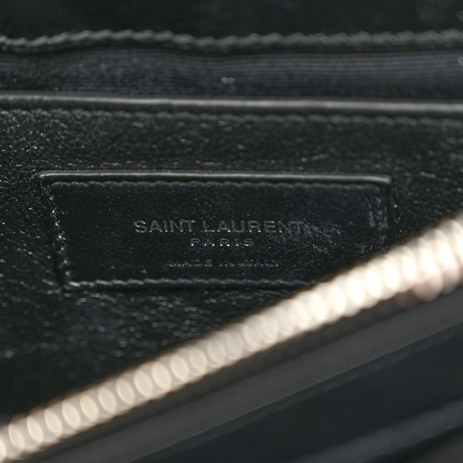 Saint Laurent Calfskin Y Quilted Monogram Small Loulou Chain Satchel Black 6 of 11