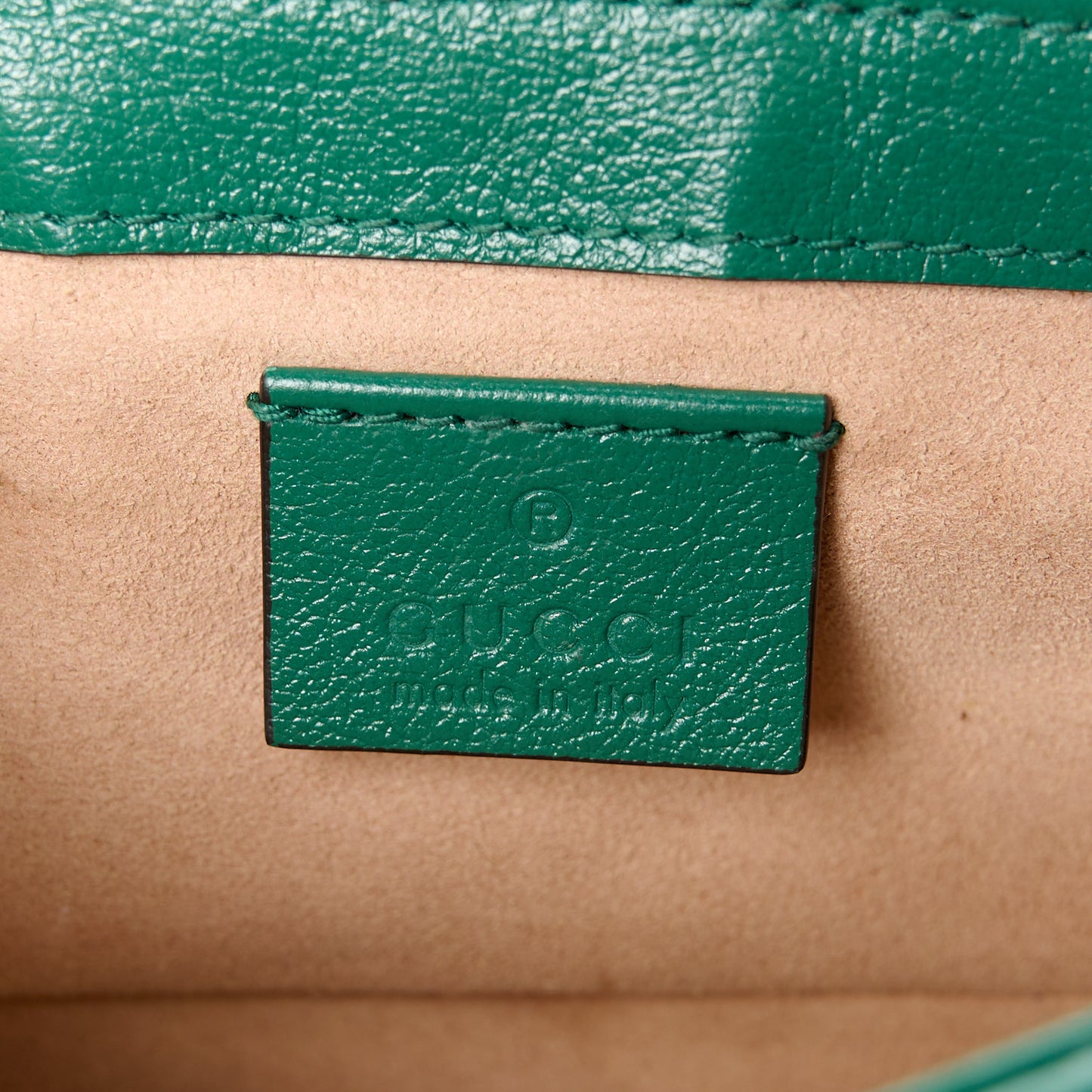 Azalea Calfskin Enamel Matelasse Diagonal Super Mini Torchon GG Marmont Shoulder Bag New Shamarock Emerald