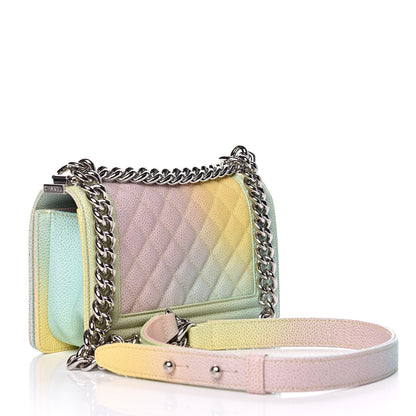 Chanel Caviar Quilted Small Cuba Rainbow Boy Flap Multicolor 3 of 9