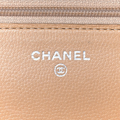 Chanel Caviar Sevruga Wallet on Chain WOC Beige 6 of 16
