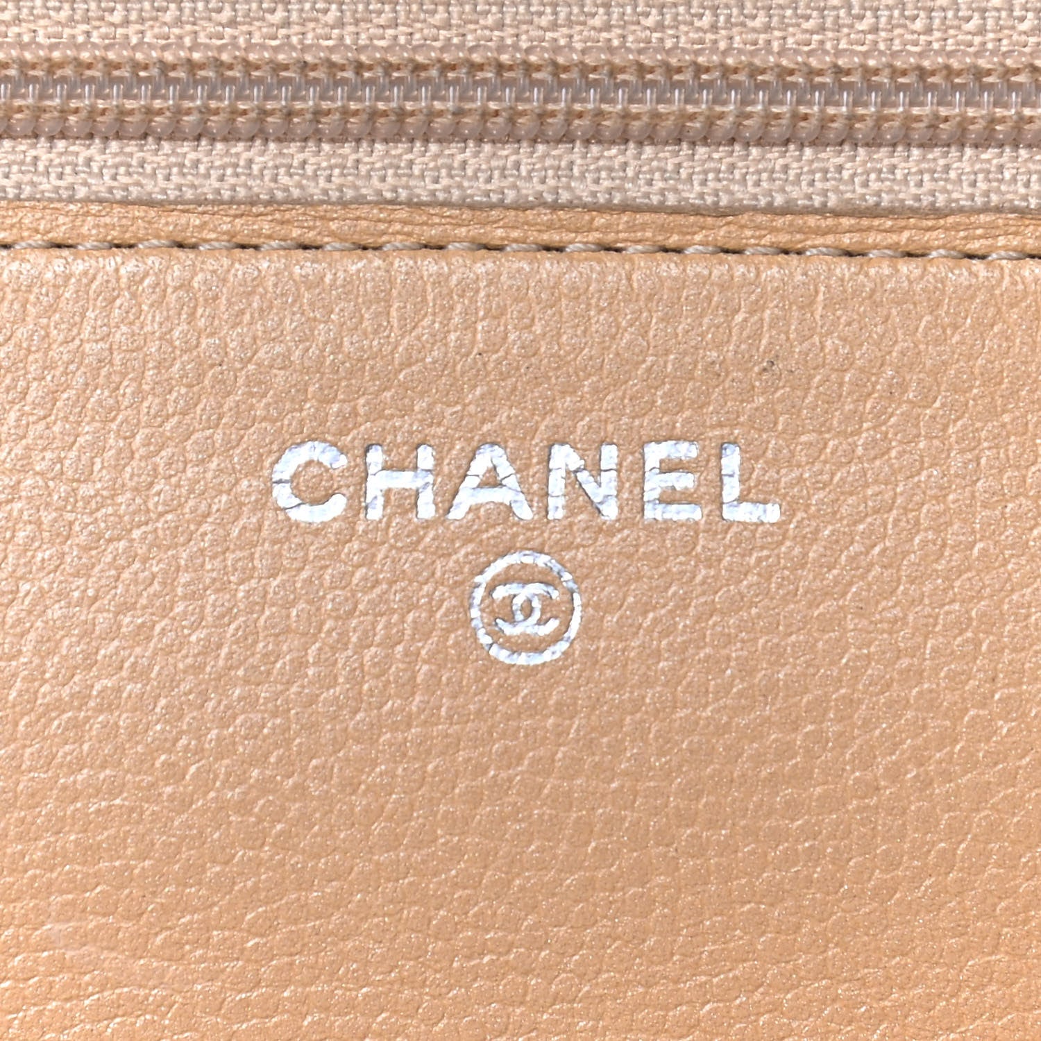 Chanel Caviar Sevruga Wallet on Chain WOC Beige 6 of 16