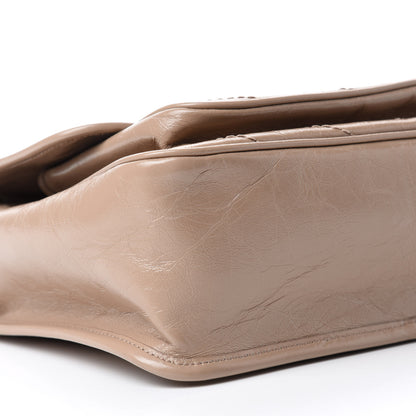 Saint Laurent Crinkled Calfskin Matelasse Monogram Medium Niki Chain Satchel Light Taupe 7 of 12