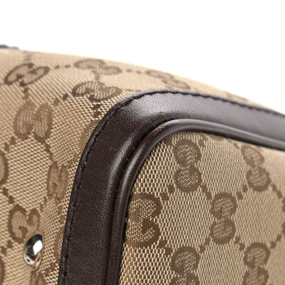 Gucci Monogram Vintage Web Medium Boston Dark Brown 9 of 11