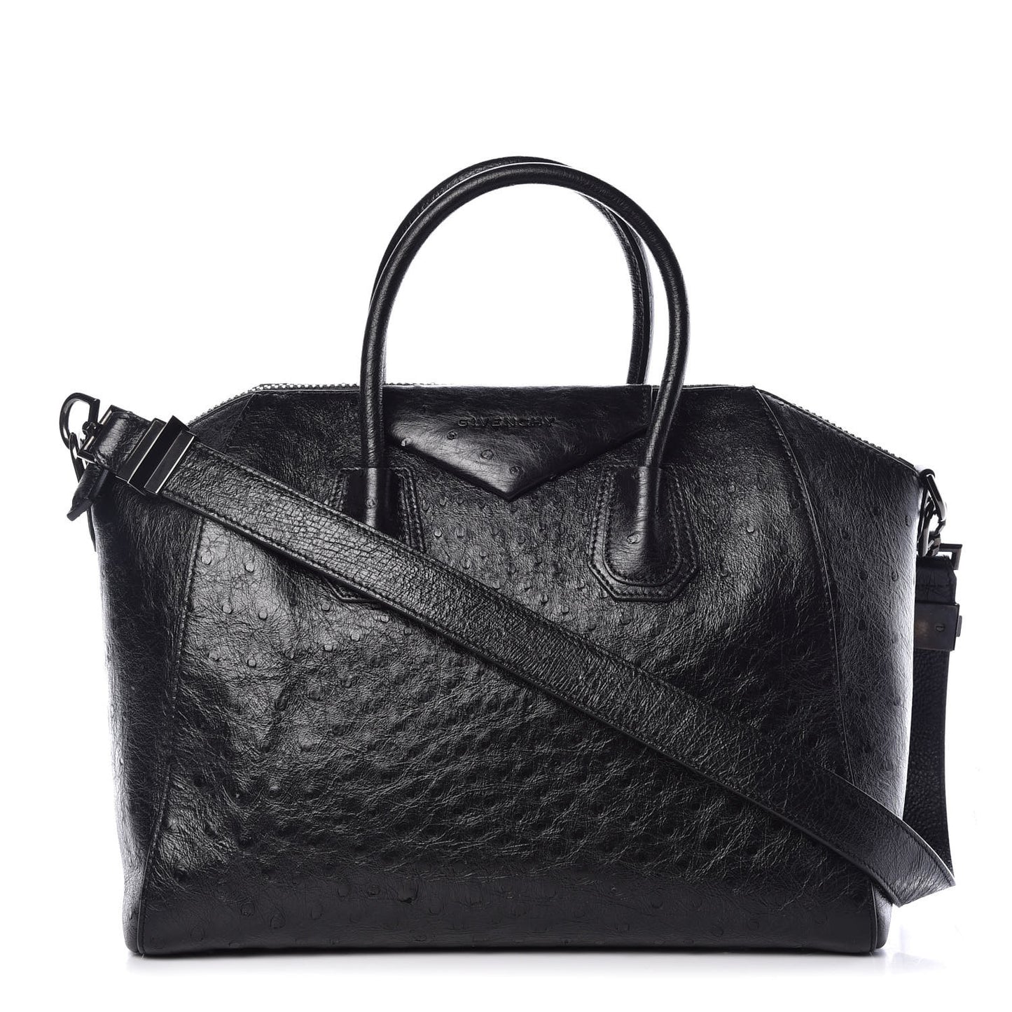 Ostrich Medium Antigona Black