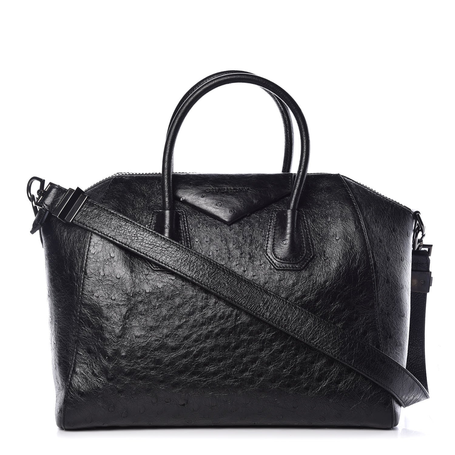 Givenchy Ostrich Medium Antigona Black 1 of 11