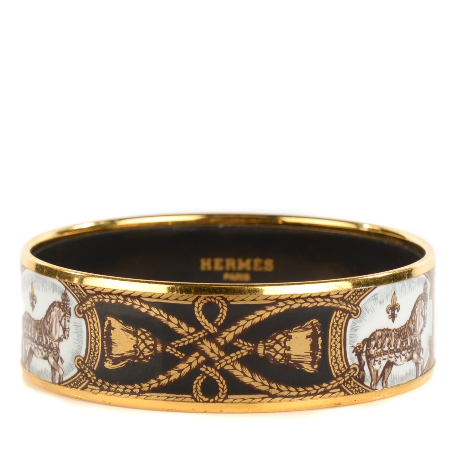 Enamel Printed Wide Grand Apparat Bracelet 62 Black