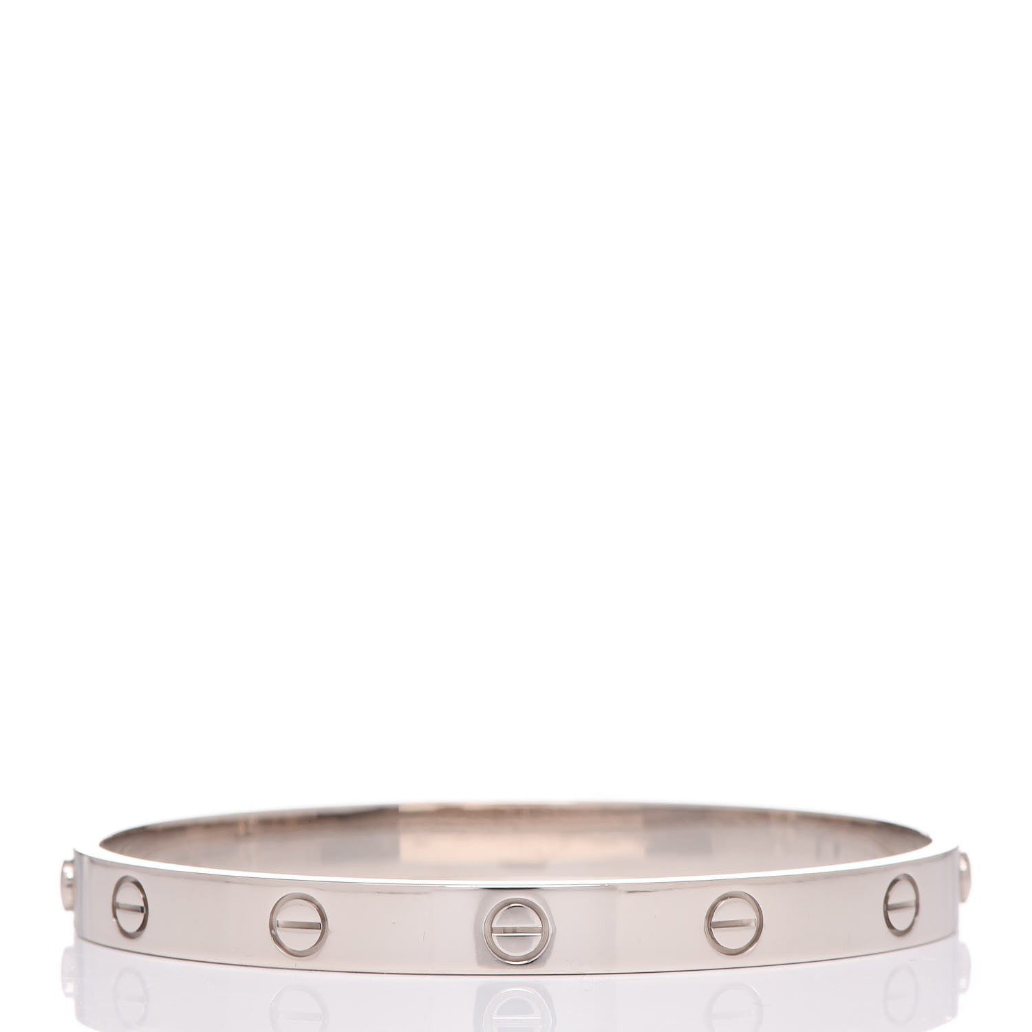 Cartier 18K White Gold LOVE Bracelet 18 3 of 8