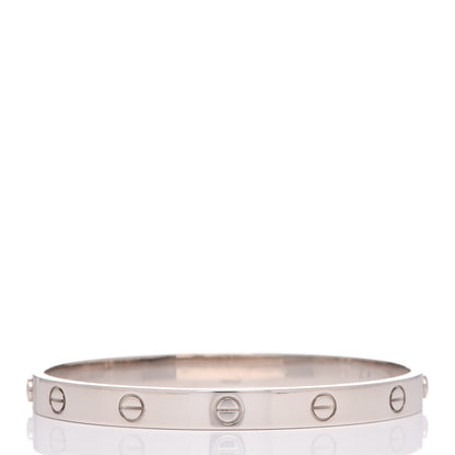 Cartier 18K White Gold LOVE Bracelet 18 3 of 8