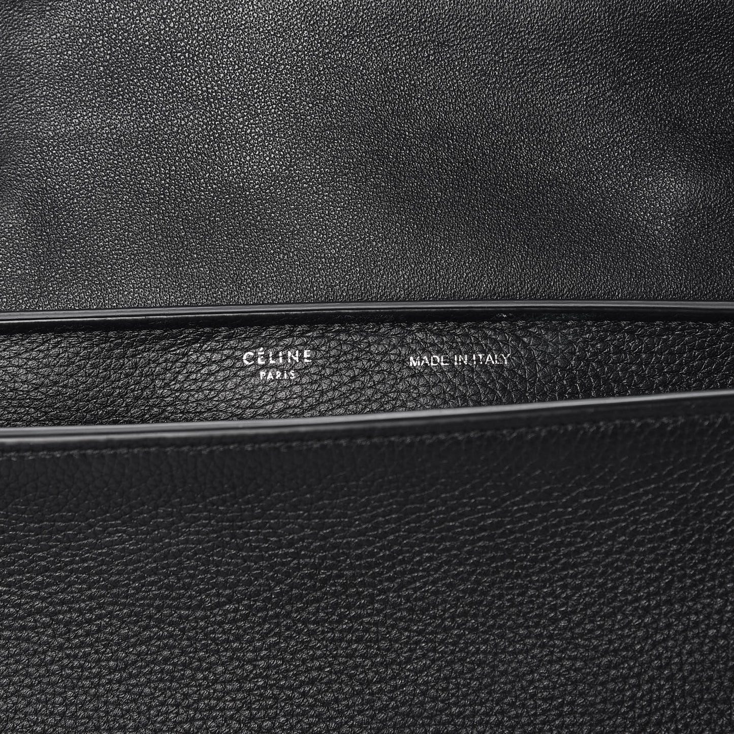 Drummed Calfskin Suede Small Trapeze Black