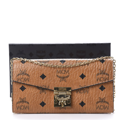 MCM Visetos Large Patricia Wallet On Chain Cognac 13 of 13
