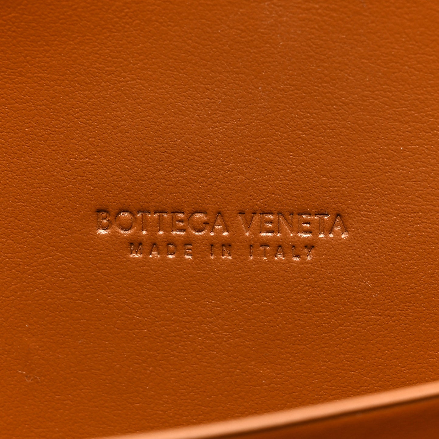 Nappa Intrecciato Long Andiamo Top Handle Clutch Cognac
