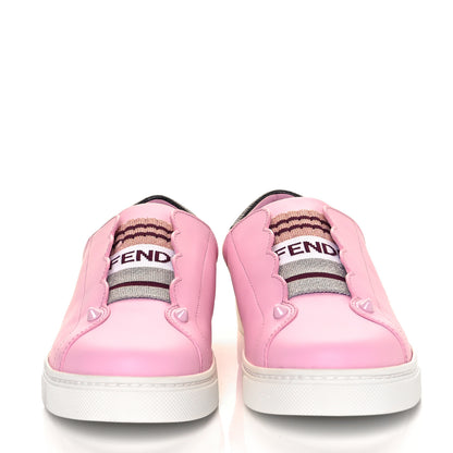 Fendi Vitello Lurex Rockoclick Slip On Sneakers 38 Lavanda 2 of 9