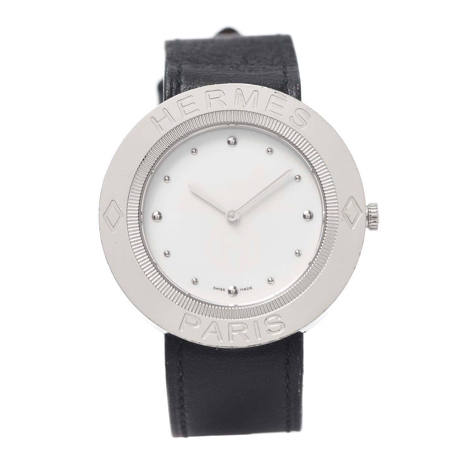 Hermes Stainless Steel Barenia 38mm Passe Quartz Watch Noir 1 of 6