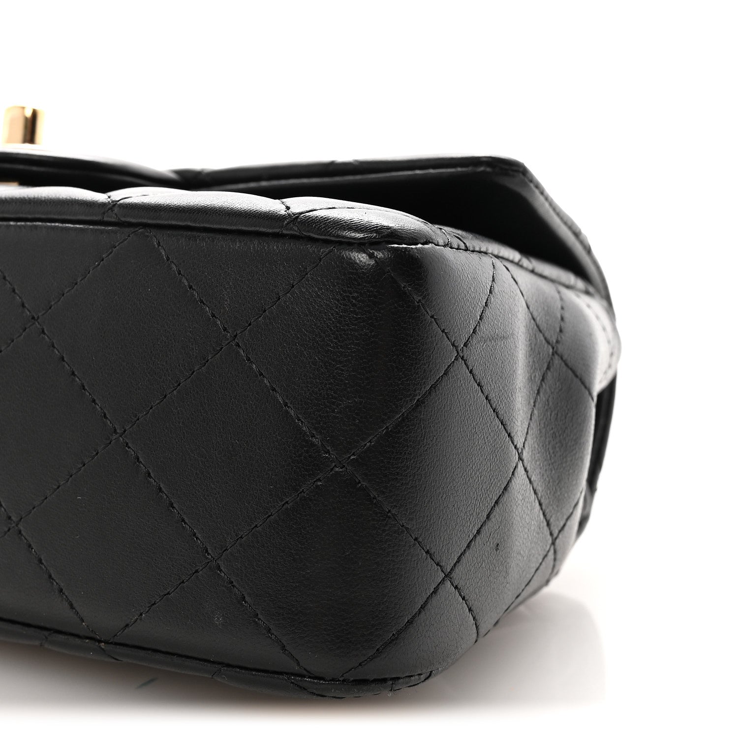 Chanel Lambskin Quilted Mini Top Handle Rectangular Flap Black 10 of 10