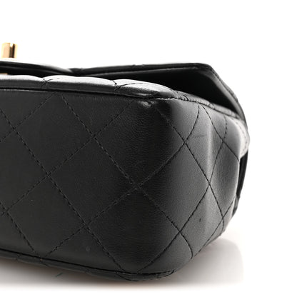 Chanel Lambskin Quilted Mini Top Handle Rectangular Flap Black 10 of 10