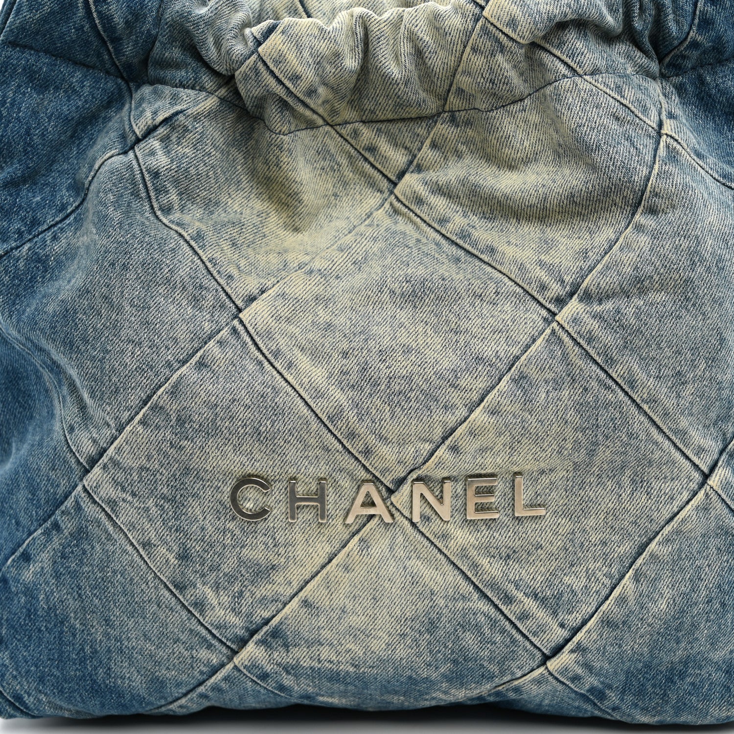 Chanel Denim Quilted Small Chanel 22 Blue 9 of 11