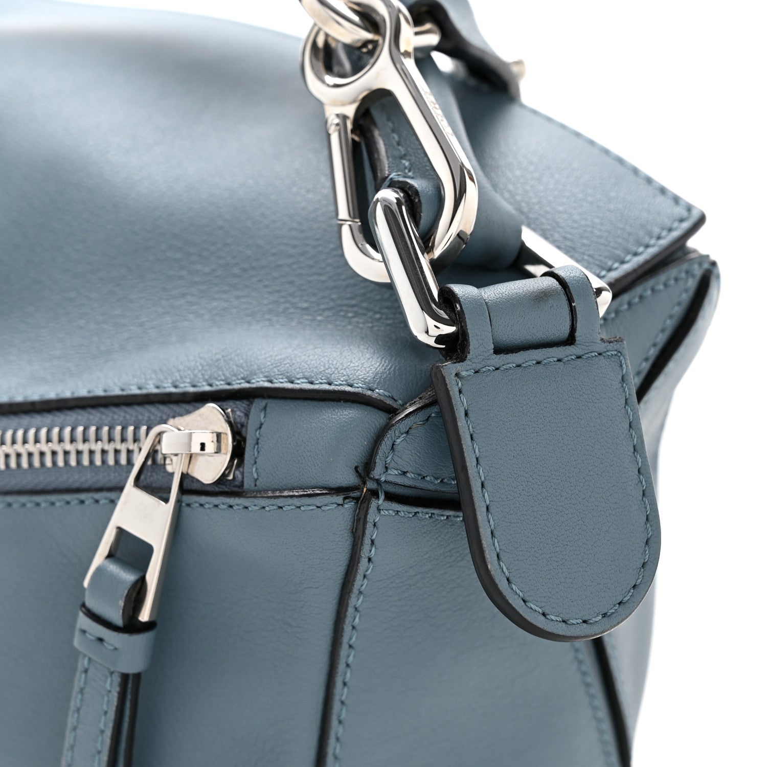 Loewe Calfskin Small Puzzle Bag Stone Blue 13 of 13