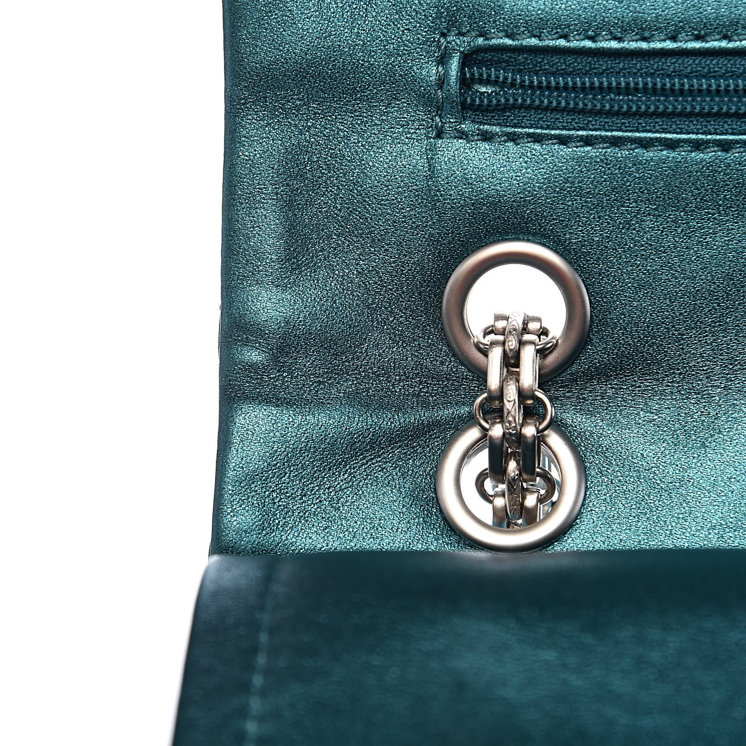 Chanel Metallic Calfskin Quilted 2.55 Reissue 227 Flap Turquoise 10 of 17