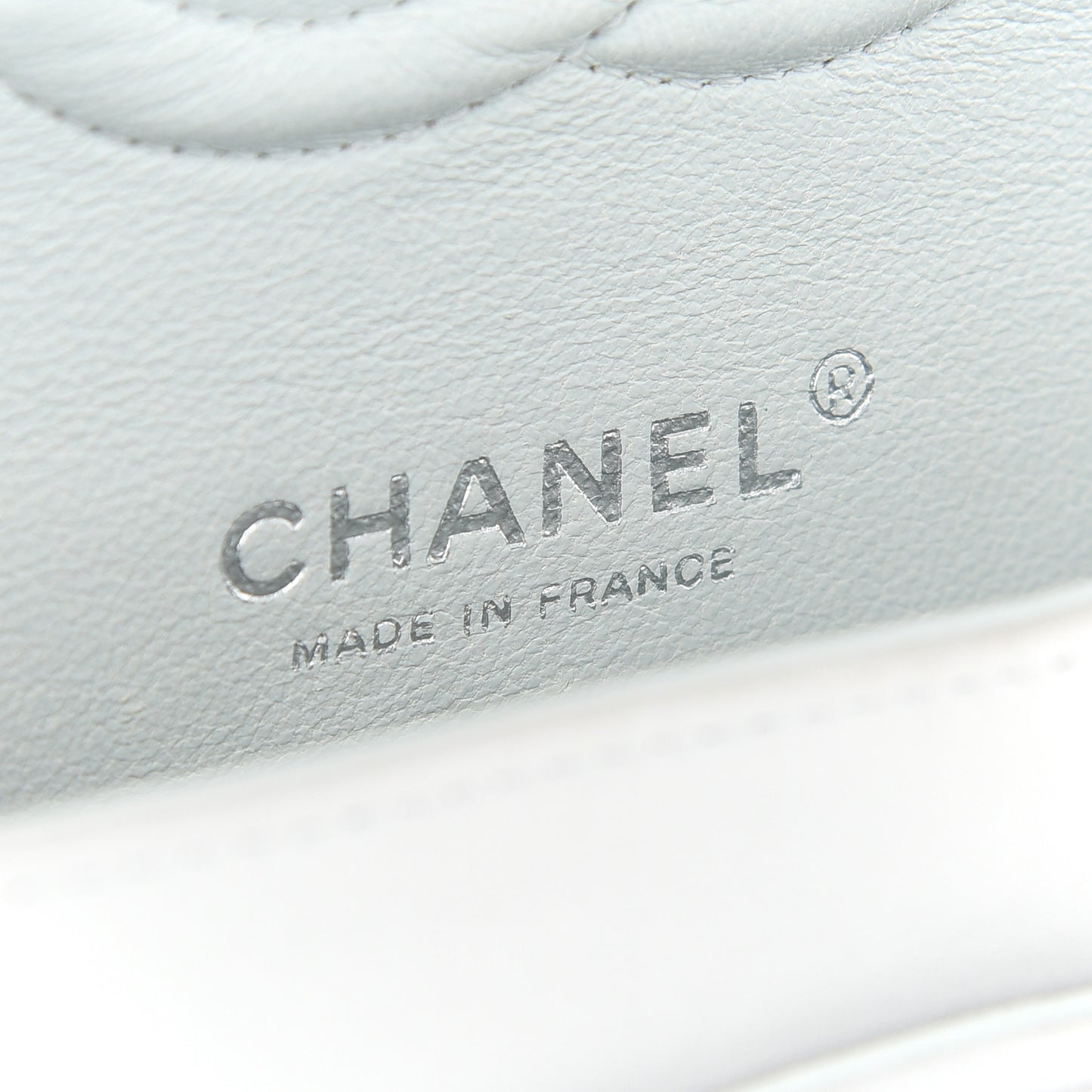 Lambskin Quilted Medium Double Flap Grey