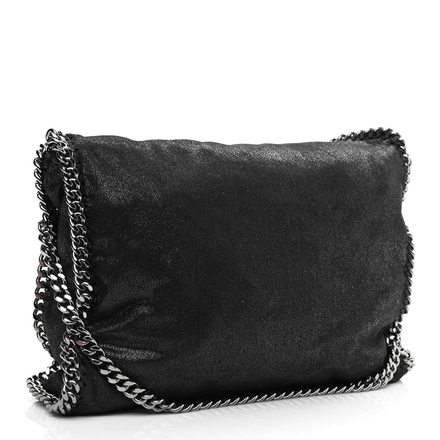 Stella McCartney Shaggy Deer Falabella Fold Over Tote Black 3 of 11