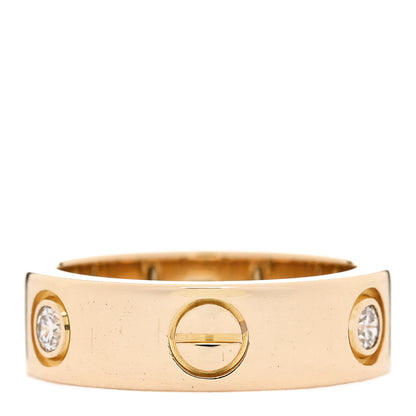 Cartier 18K Yellow Gold 3 Diamond 5.5mm LOVE Ring 49 5 3 of 6