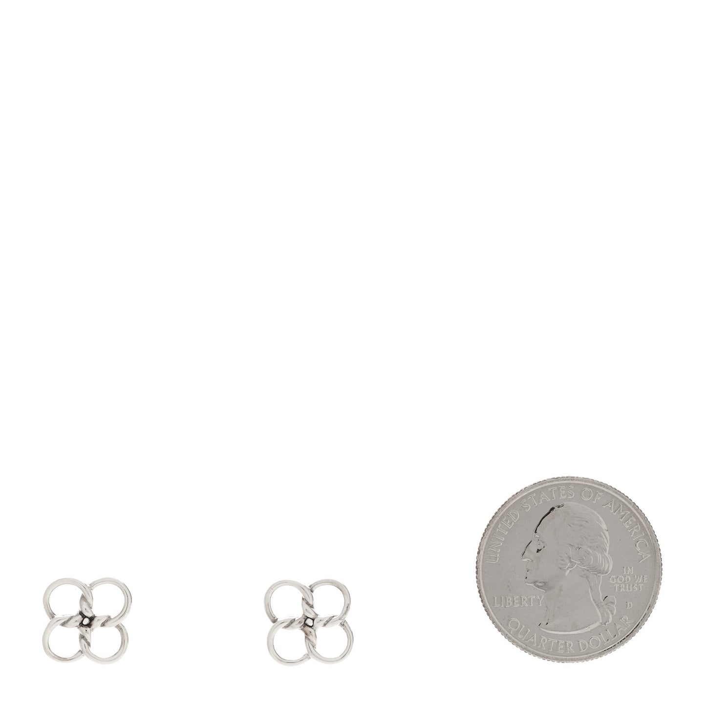 Sterling Silver Elsa Peretti Quadrifoglio Earrings