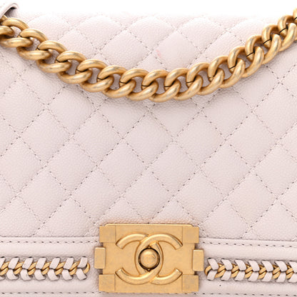 Chanel Caviar Quilted Chain Around Medium Boy Flap Light Purple 8 of 12