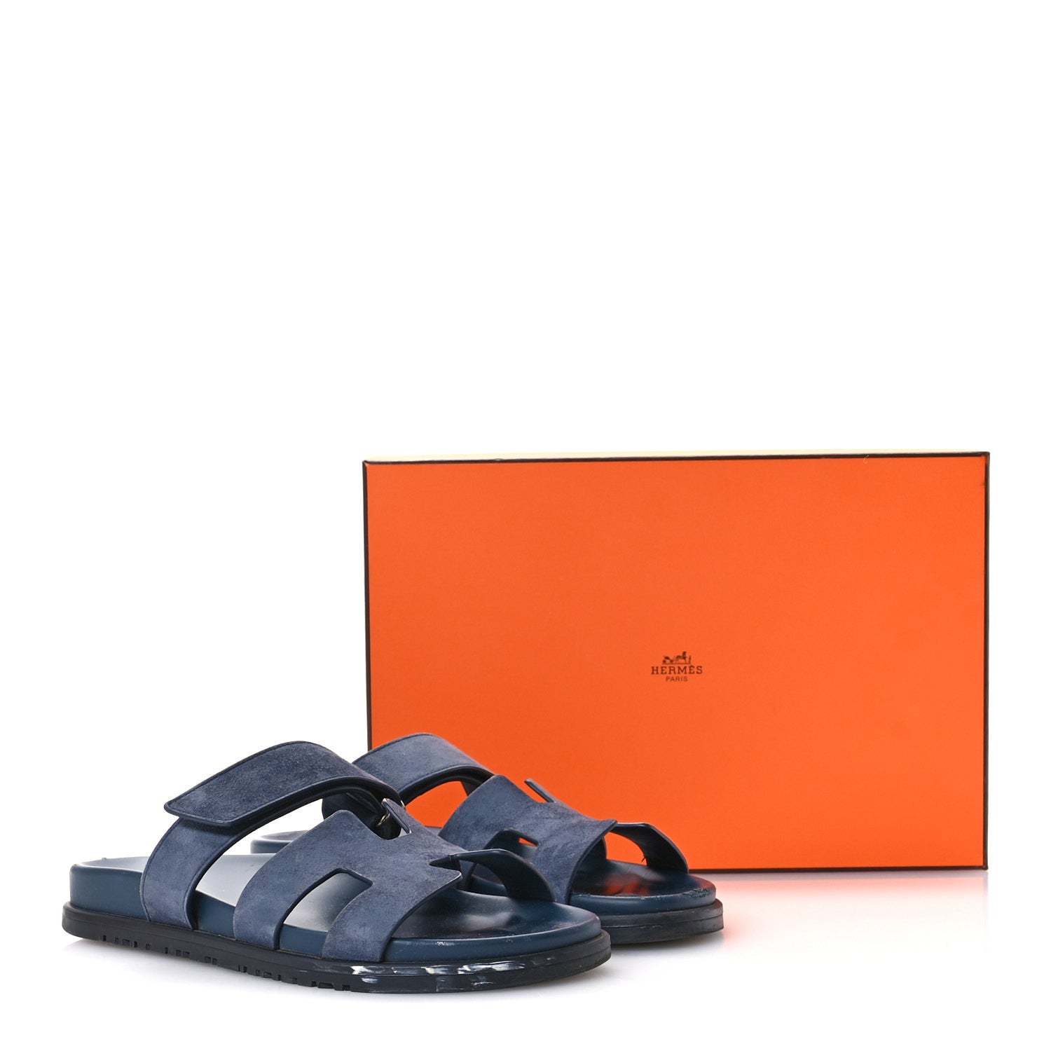 Hermes Suede Goatskin Womens Chypre Sandals 38 Bleu Celeste 8 of 10