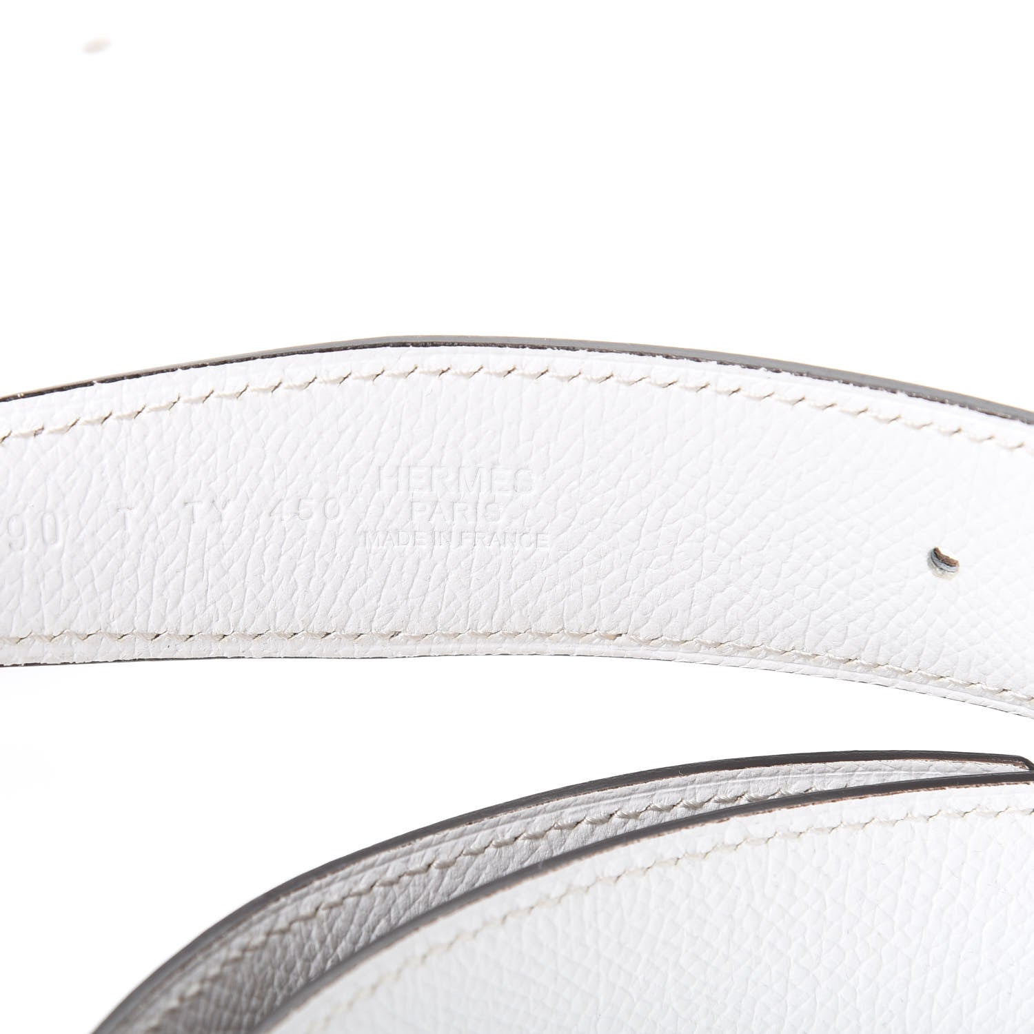 Hermes Swift Epsom 32mm Belt Strap 90 Etoupe White 3 of 5