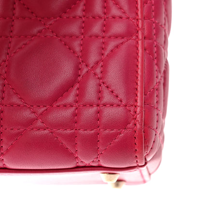 Christian Dior Lambskin Cannage Mini Lady Dior Fuchsia 12 of 13