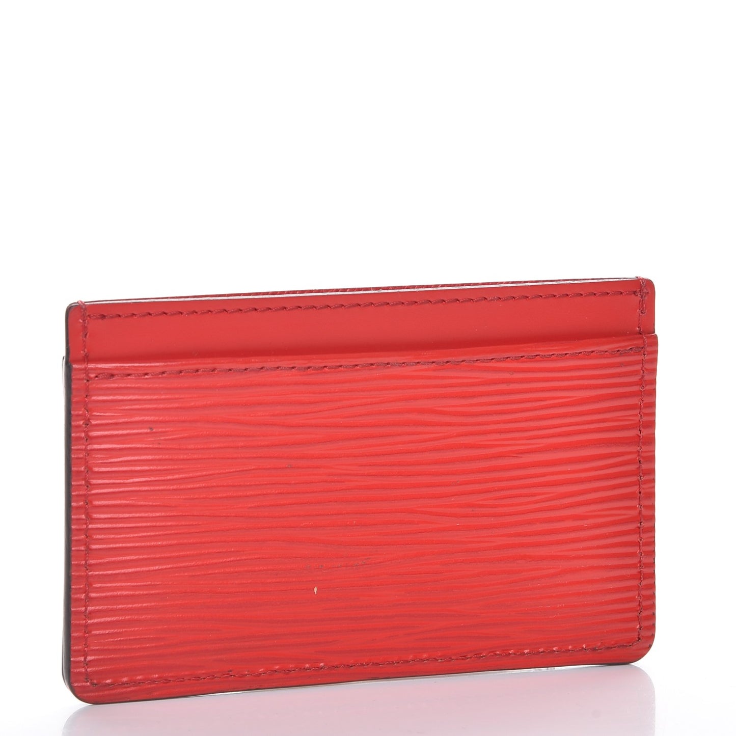 Epi Card Holder Coquelicot