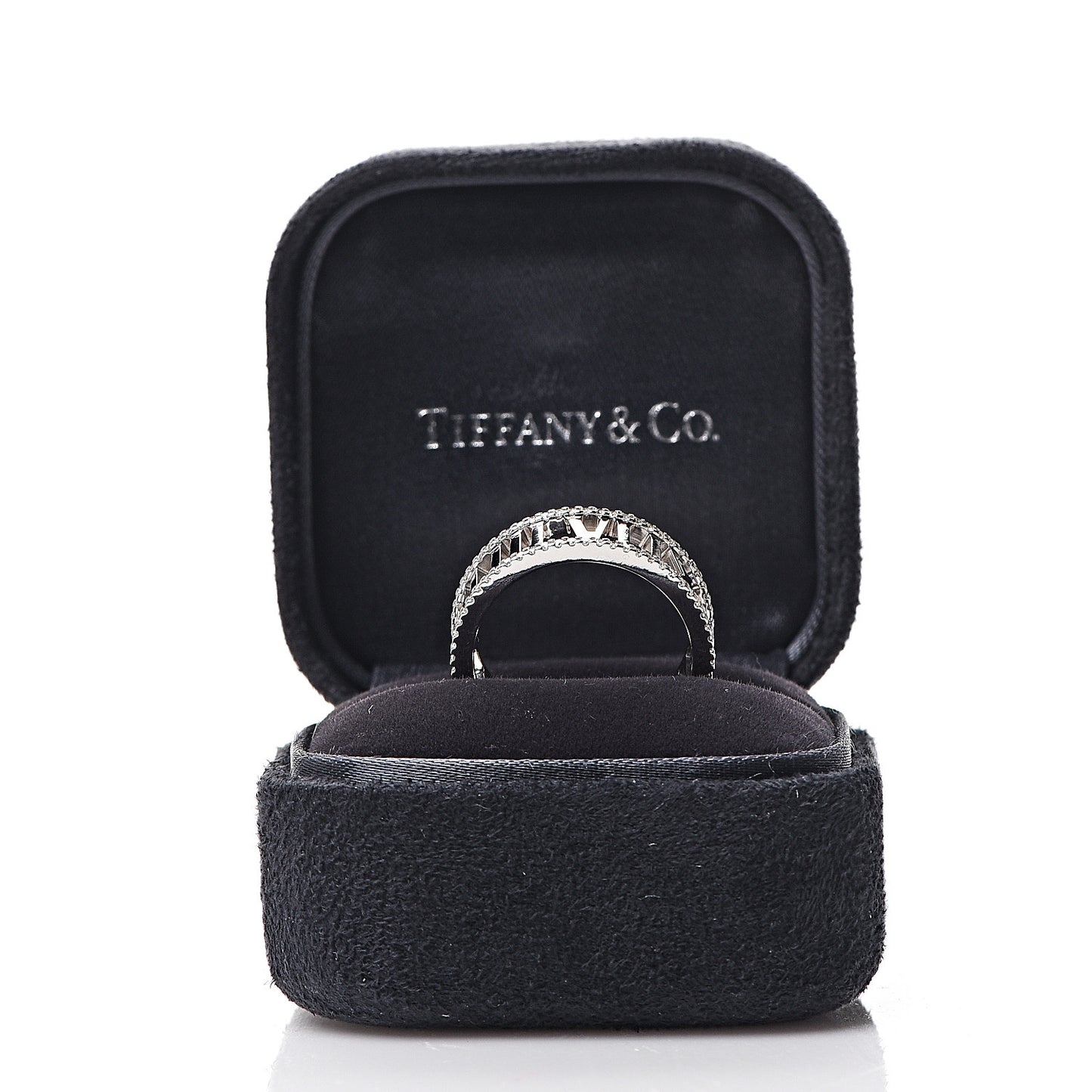 18K White Gold Diamond Atlas Open Pave Ring 56 7.5