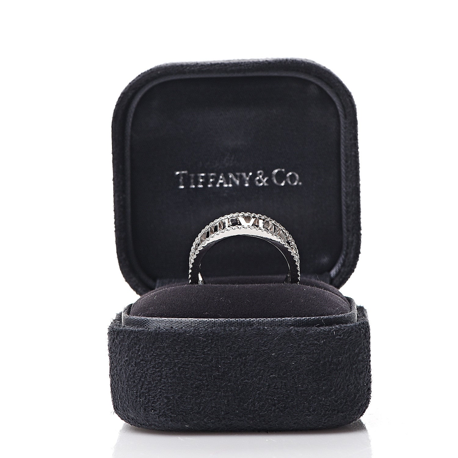 Tiffany 18K White Gold Diamond Atlas Open Pave Ring 56 7.5 4 of 4