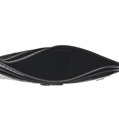 Saint Laurent Grain De Poudre Matelasse Chevron Monogram Credit Card Case Black 5 of 9