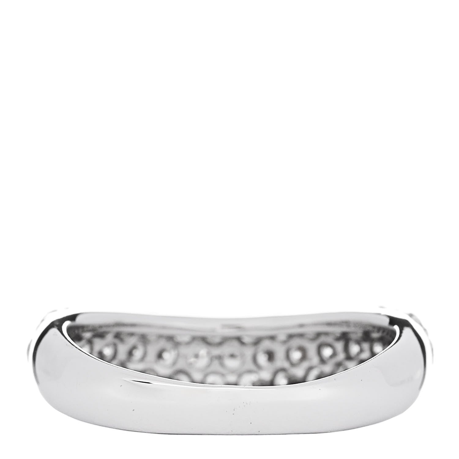 Parker & West by FASHIONPHILE 18K White Gold Diamond 1.00ctw Three Row Curved Band Ring 53 6.5 4 of 9