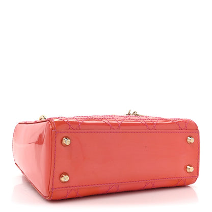 Christian Dior Patent Cannage Mini Lady Dior Pink 3 of 8