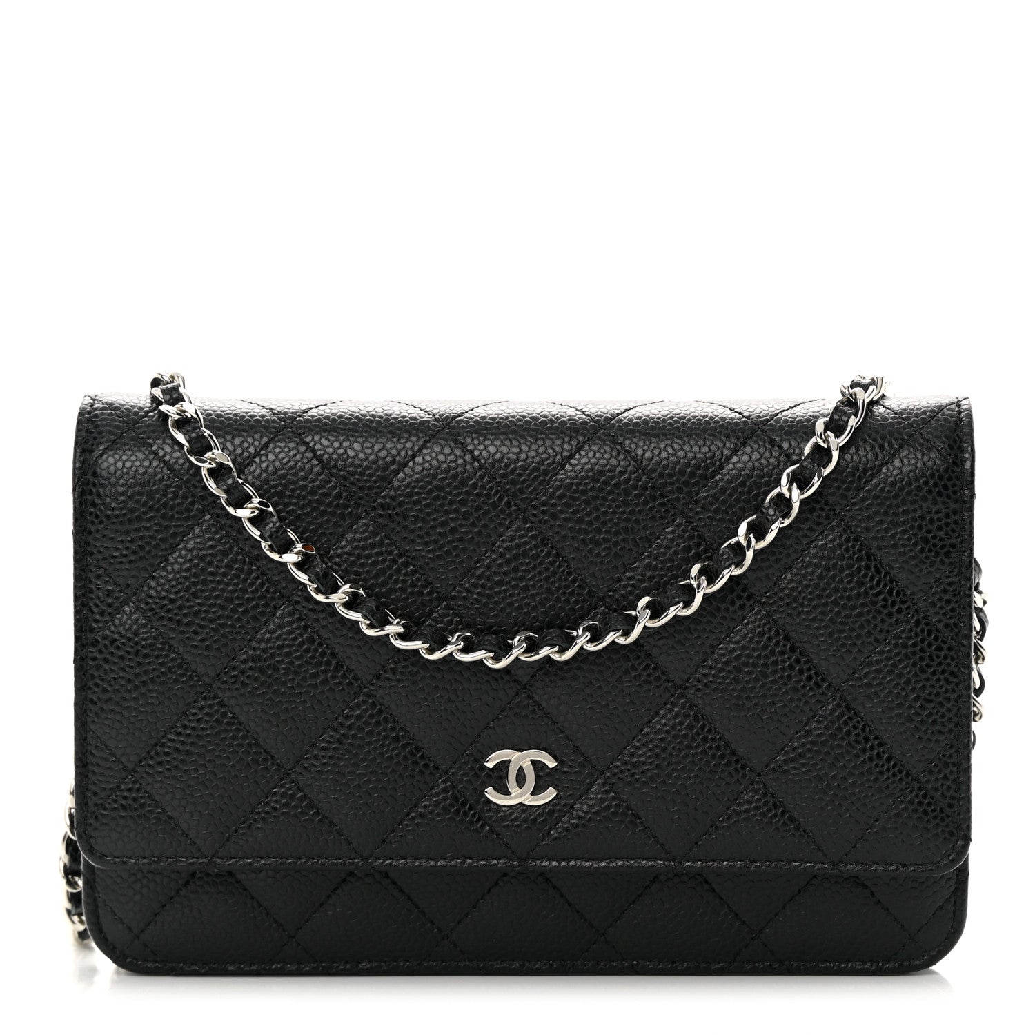 Chanel Caviar Quilted Wallet on Chain WOC Black 1 of 12