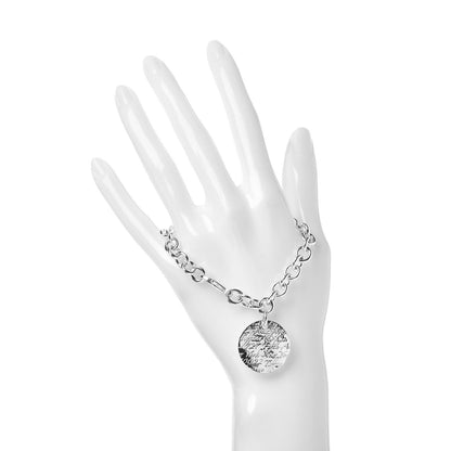 Tiffany Sterling Silver Notes Round Tag Charm Bracelet 2 of 4