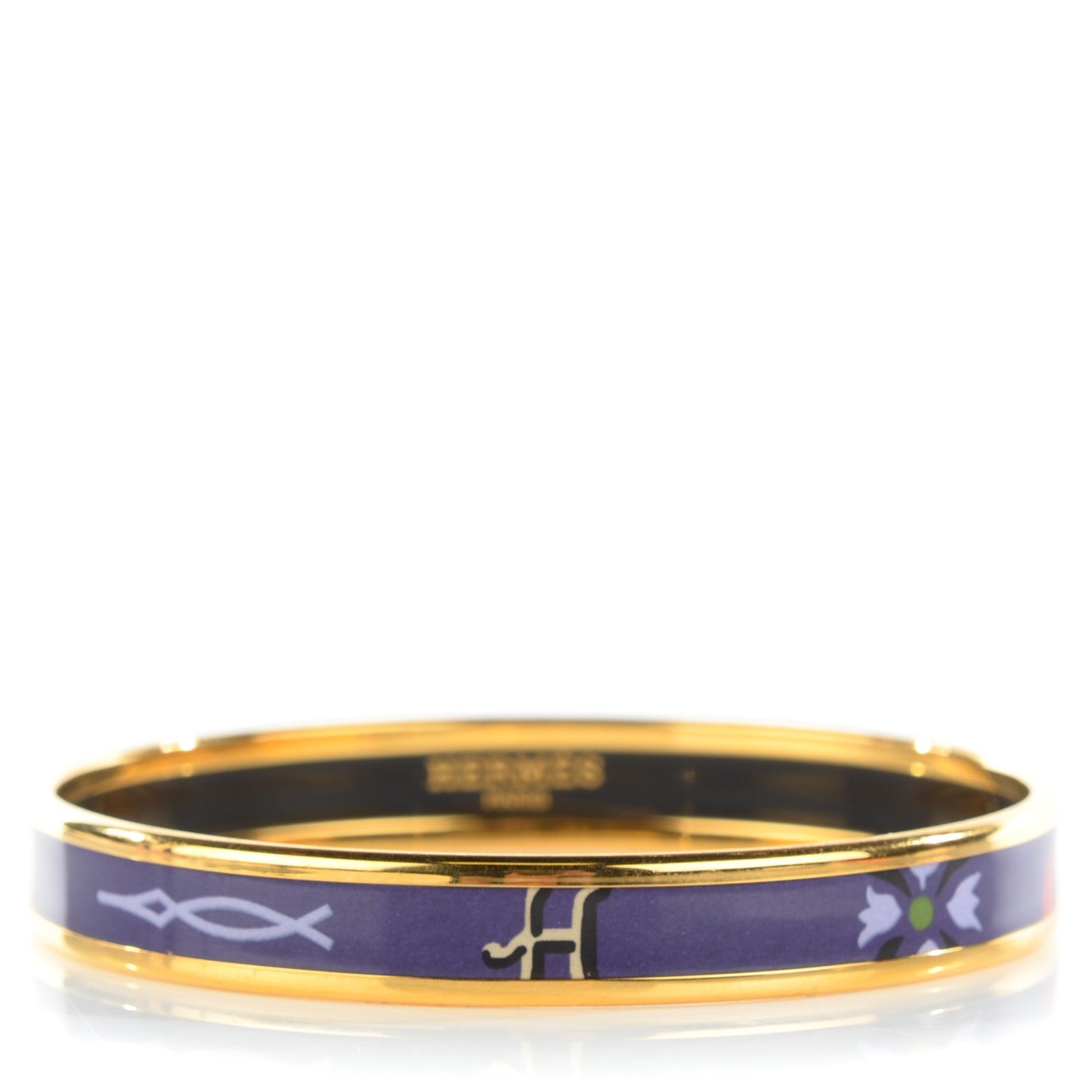 Hermes Enamel Printed Narrow Bracelet 65 1 of 6