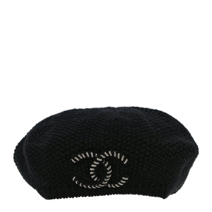 Chanel Cashmere CC Beret Black 2 of 6
