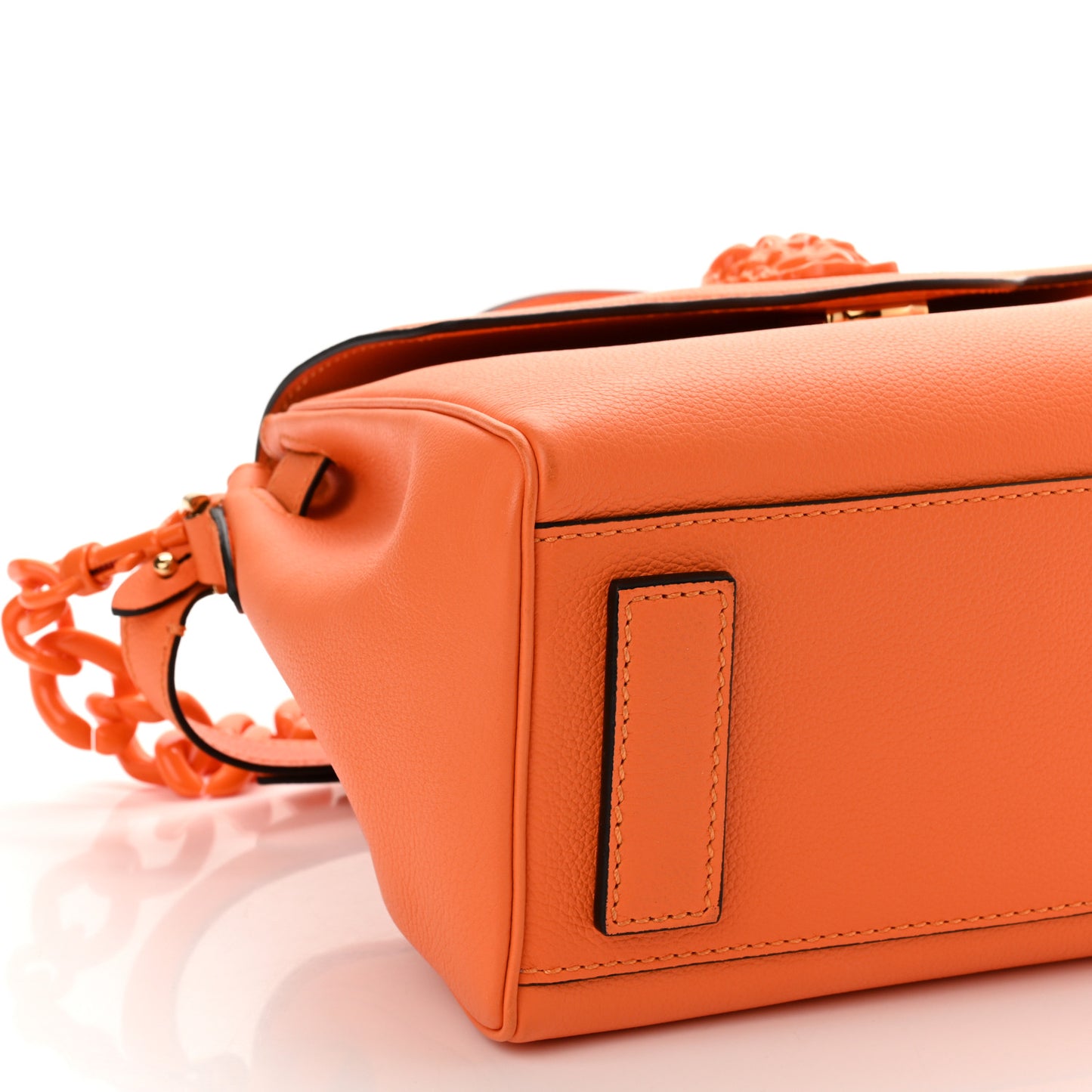 Grained Calfskin Medium La Medusa Bag Orange