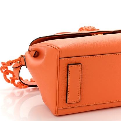 Versace Grained Calfskin Medium La Medusa Bag Orange 8 of 9