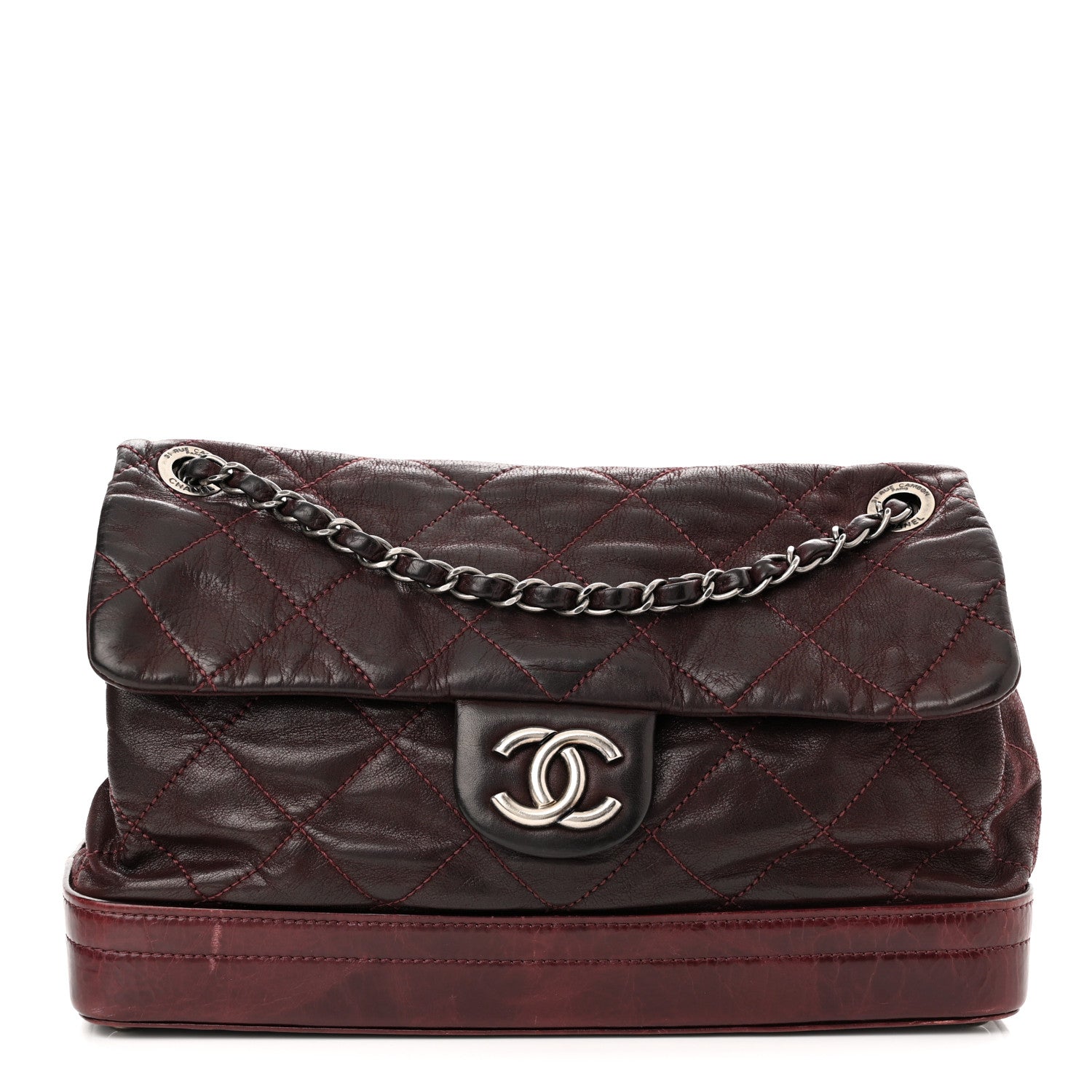 Chanel Iridescent Calfskin Quilted VIP Flap Bordeaux 1 of 10