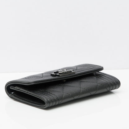 Chanel Caviar Quilted Boy Flap Card Holder So Black 4 of 8