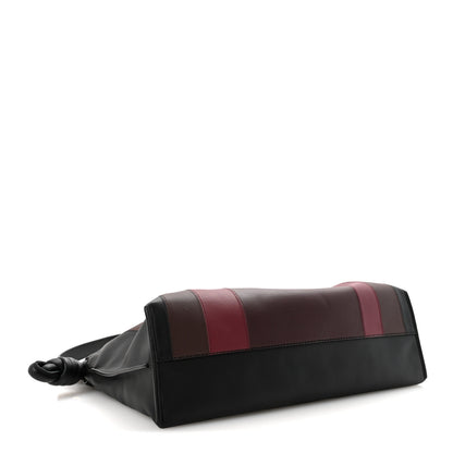 Loewe X ALBERS Nappa Calfskin Medium Flamenco Knot Clutch Black Burgundy 4 of 10