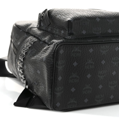 MCM Visetos Medium Side Studs Stark Backpack Black 9 of 10
